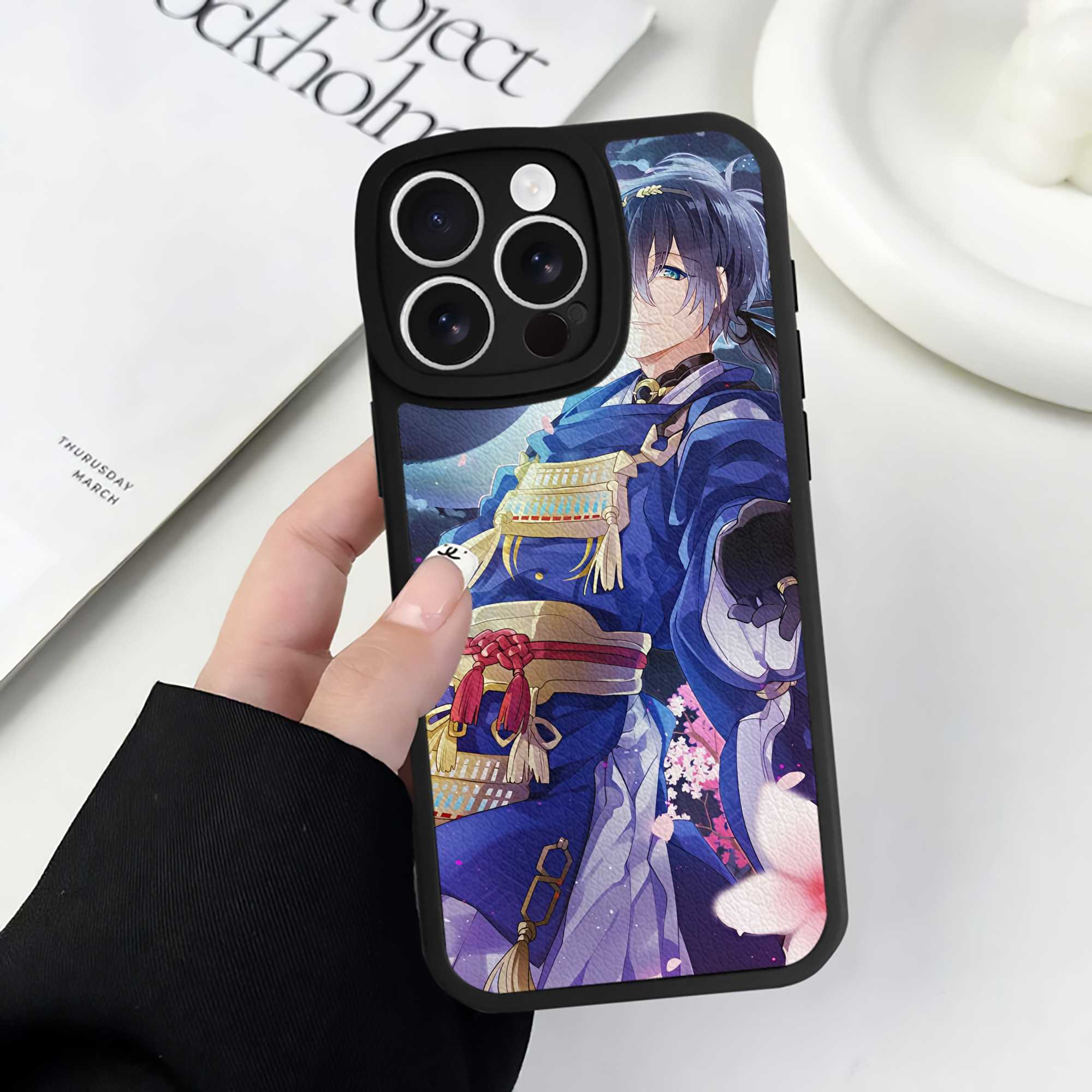 （画像用） 刀剣乱舞 Touken Ranbu 【iPhone 16シリーズ対応】シリコンスマホケース（レザー調） 材質：シリコン